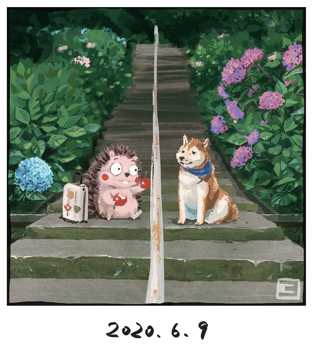 旅行的刺猬（图ZMjIwOTI2MDQw） - 创作习作 - 站酷设计师画画的三哥原创素材 - 站酷ZCOOL