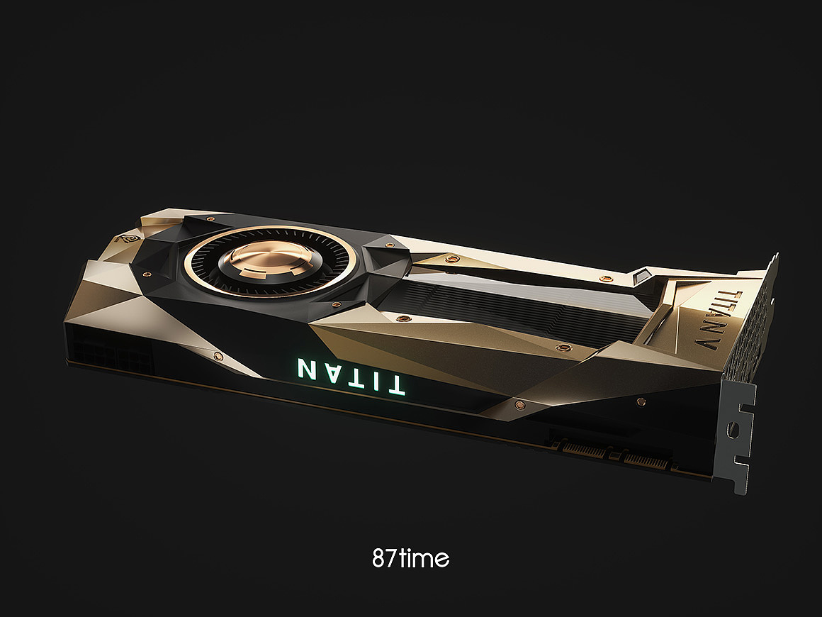 TitanV 显卡 C4D OC 产品表现 - 87time（图ZMjAwMDE1OTUy） - 电子产品 - 站酷设计师87time原创素材 - 站酷ZCOOL