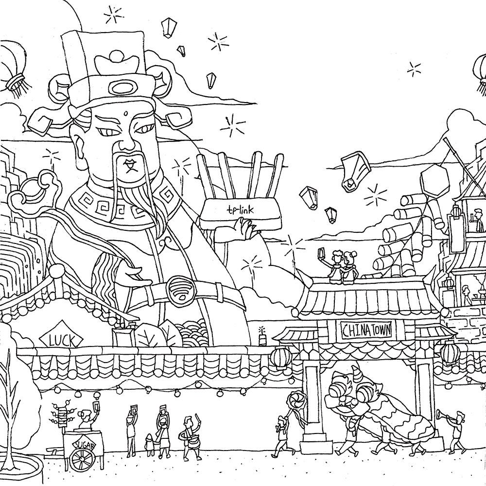 NEW YEAR | 迟到的春节插画贺图（图ZMTExOTI3MzA4） - 商业插画 - 站酷设计师吳文犬原创素材 - 站酷ZCOOL
