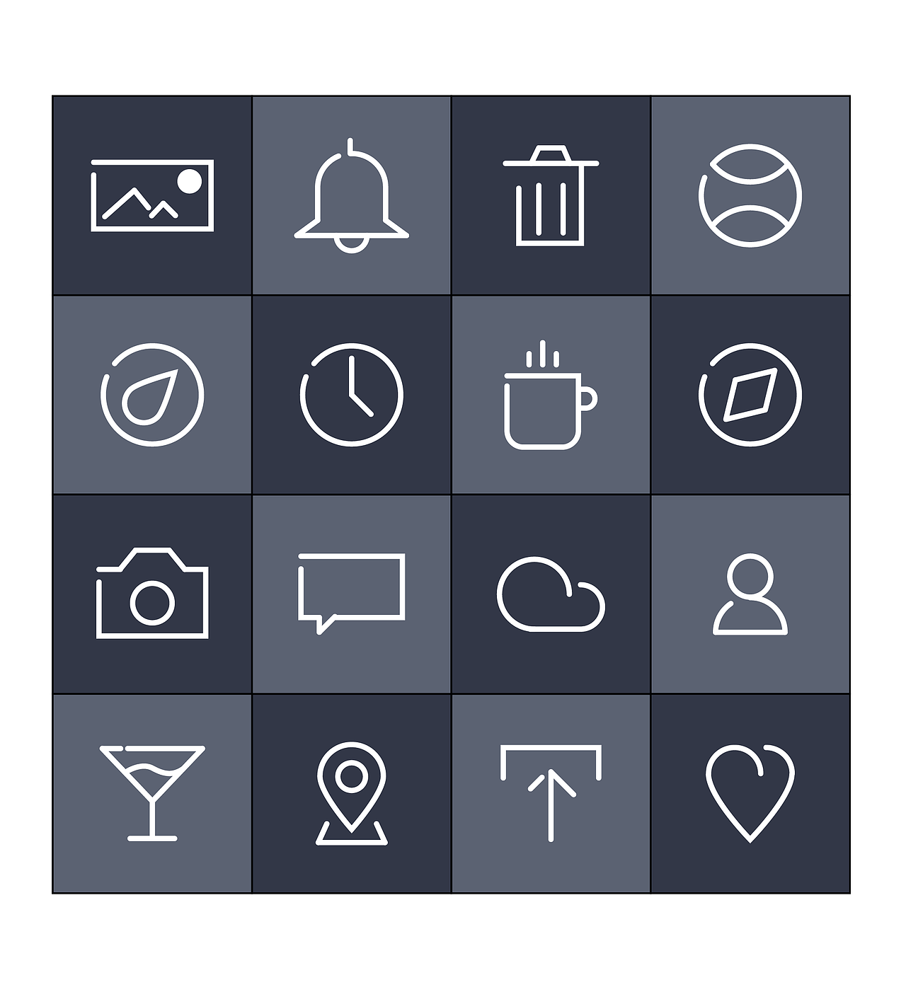 AI做的一些小插画和几套图标