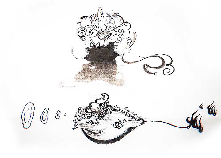 器十二 景德镇 手工捏雕龙九子嘲风 茶宠香插摆件