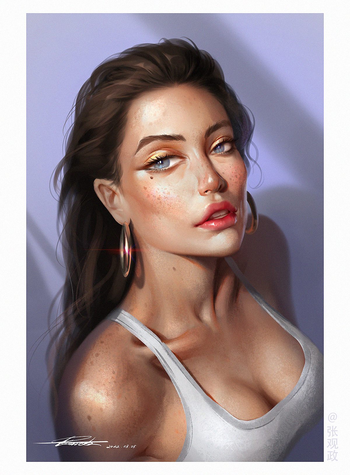 手绘肖像系列（图ZMjkzNjU5ODQw） - 艺术插画 - 站酷设计师张观政原创素材 - 站酷ZCOOL