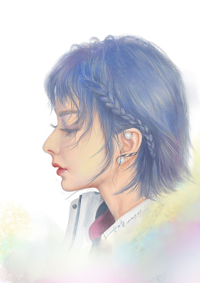 侧颜|插画|其他插画|如尘cap - 原创作品 - 站酷 (zcool)