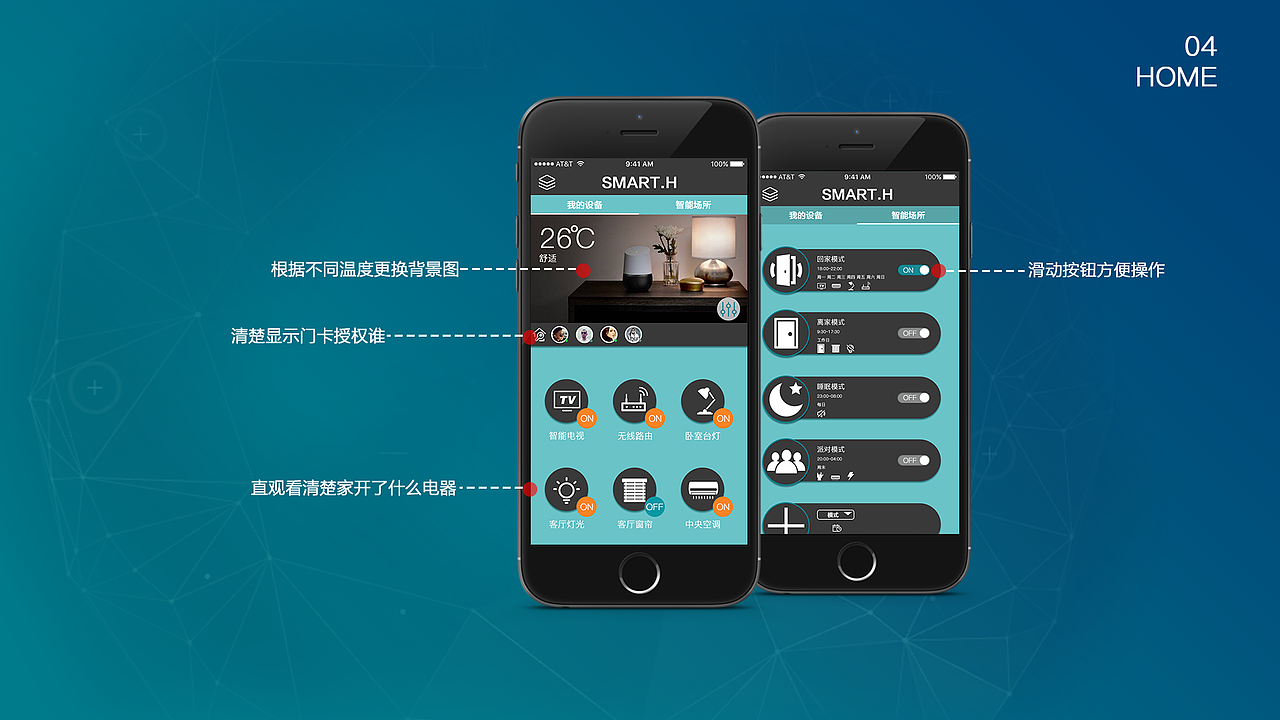智能家居 名为“Smart.H”（图ZNTk4OTgzMzI=） - APP界面 - 站酷设计师啊乐丶原创素材 - 站酷ZCOOL