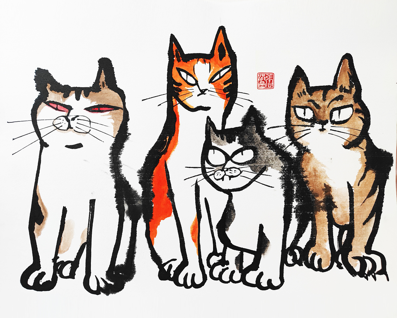 皮克猫（图ZMzA5ODg3MTMy） - 绘画 - 站酷设计师张张张zhc原创素材 - 站酷ZCOOL