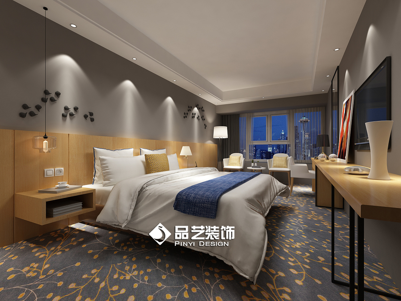 郑州10in时尚精品主题艺术酒店装修设计效果图方案