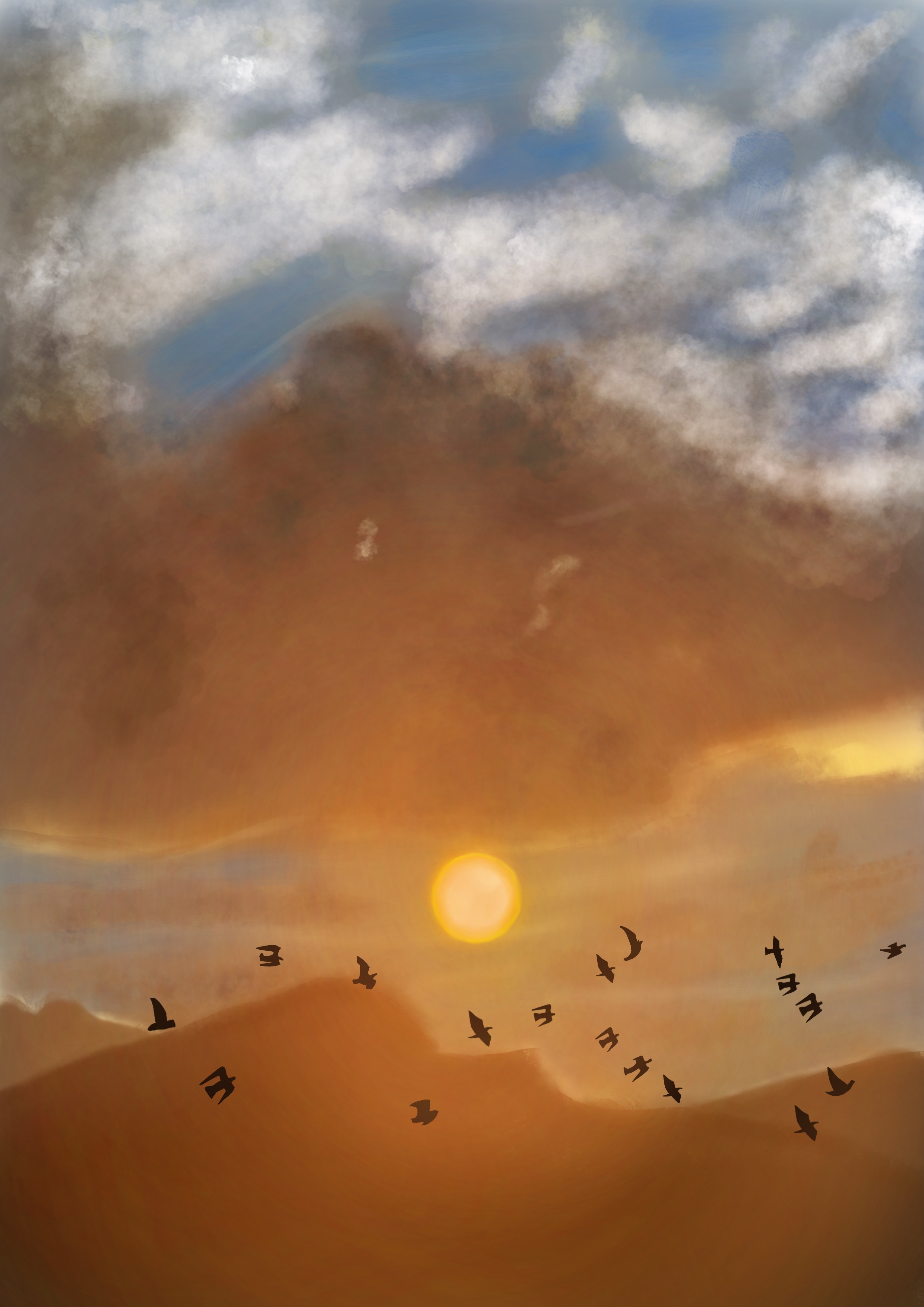 楼顶上的夕阳|插画|插画习作|babalaa - 原创作品 - 站酷 (zcool)