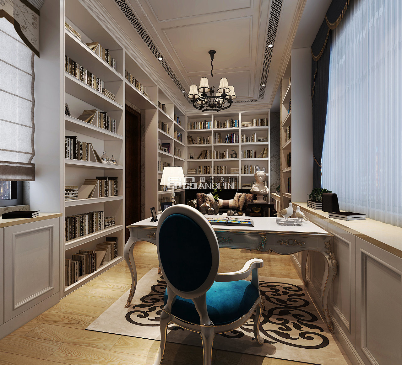 花溪碧桂园三层别墅装修设计案例,客厅卧室装修效果图