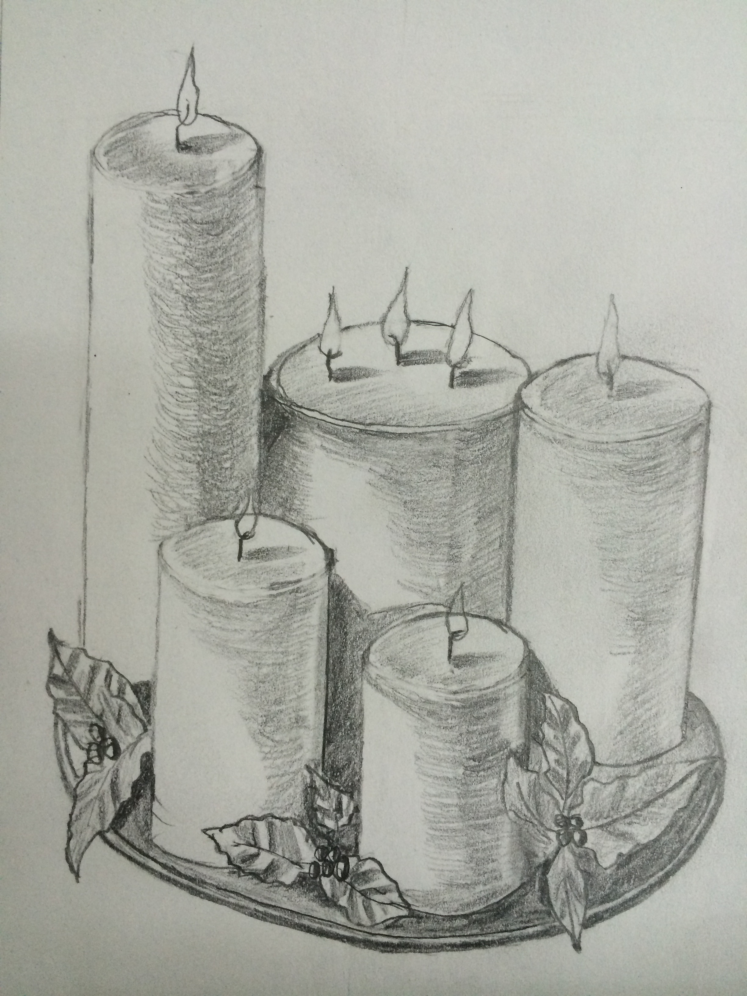蜡烛创意速写图片