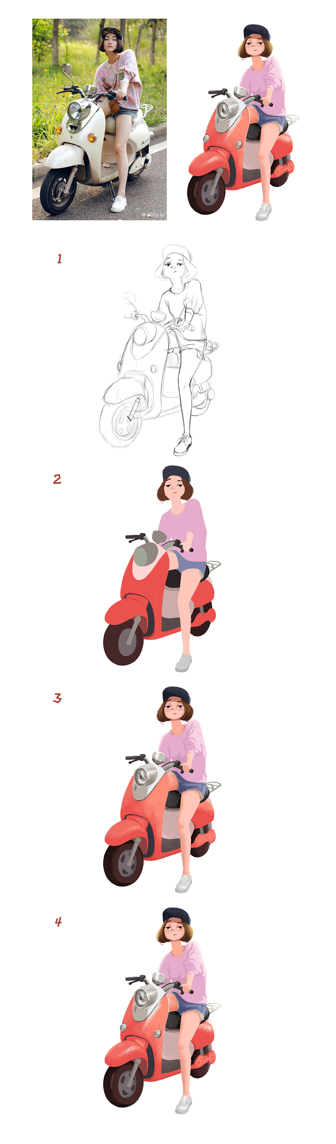 女孩2（图ZNjc4OTM2MjQ=） - 创作习作 - 站酷设计师被驯养的猫原创素材 - 站酷ZCOOL