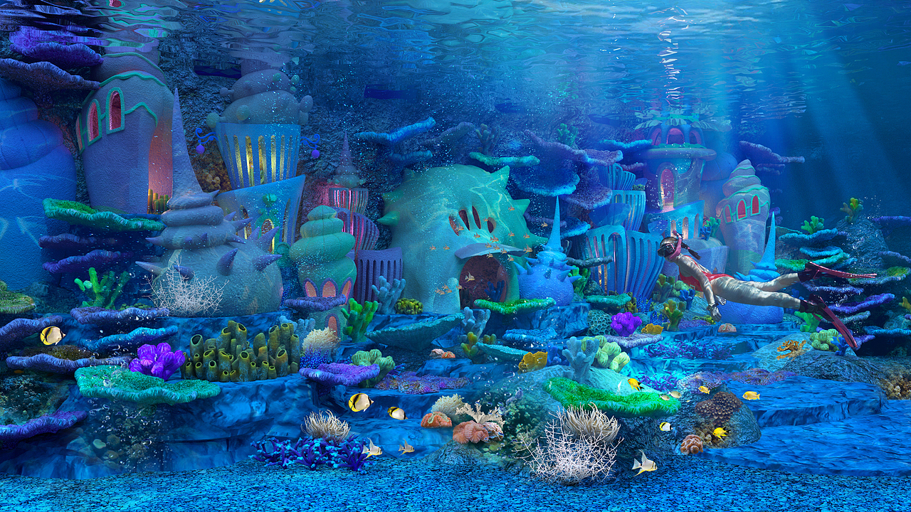海洋馆设计,景观设计,海底世界,海底珊瑚广州/设计爱好者/2年前/477