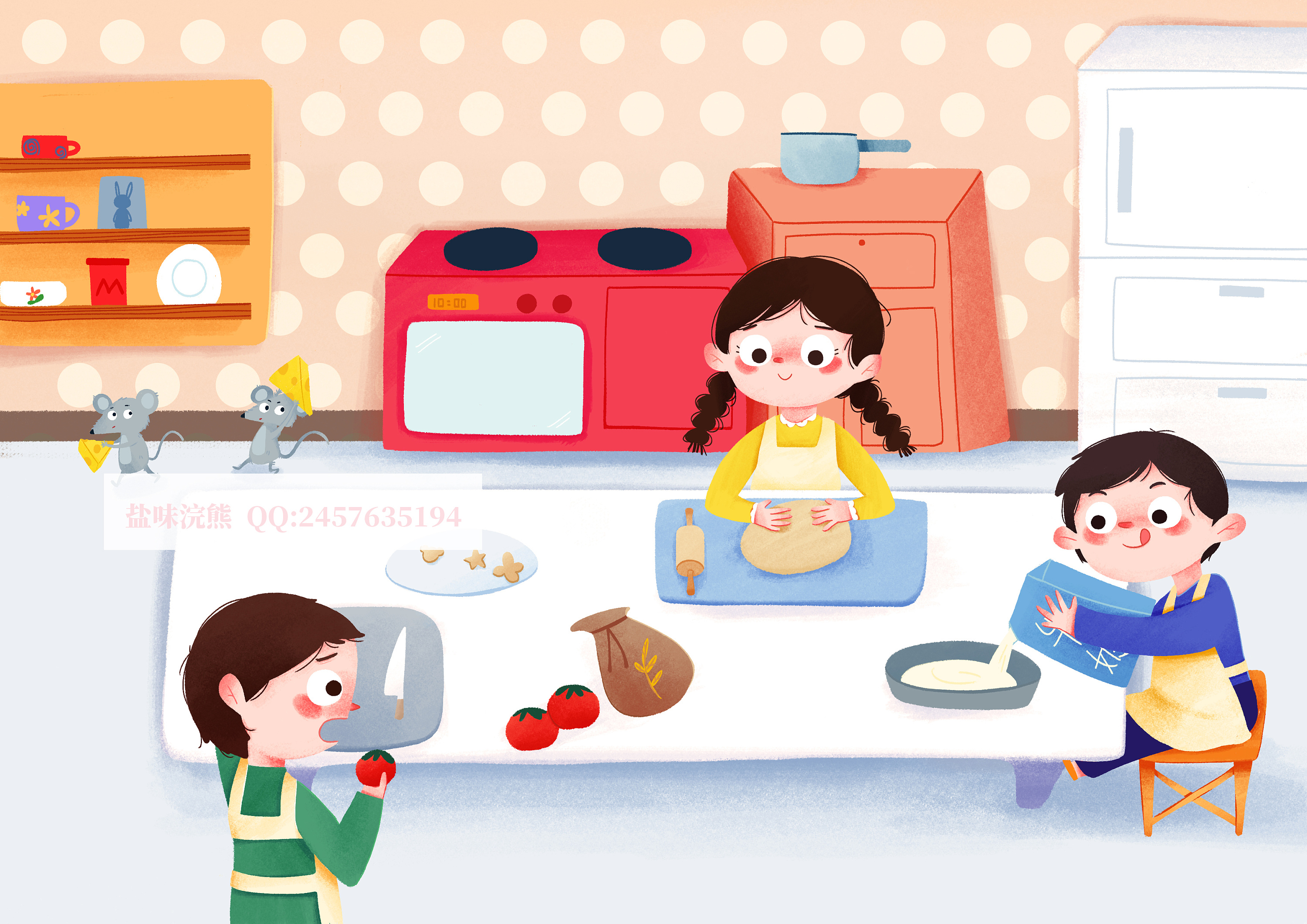 猫咪的小厨房|插画|商业插画|陈某咘 - 原创作品 - 站酷 (ZCOOL)