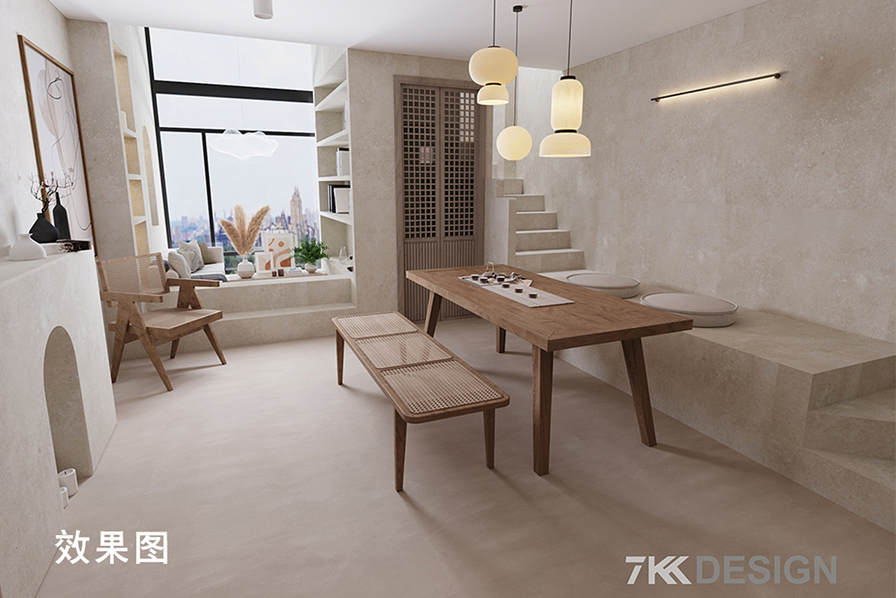 loft小公寓原木+微水泥,打造极简高级治愈侘寂风(图ZMjg5OTAzMTc2) - 家装设计 - 站酷设计师7kkdesign麦古一原创素材 - 站酷ZCOOL