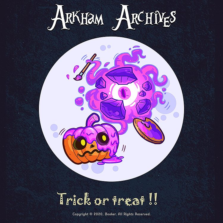 原创万圣节版克苏鲁卡通壁纸（图ZMjM1MjU0MDcy） - 游戏原画 - 站酷设计师Booker名状原创素材 - 站酷ZCOOL