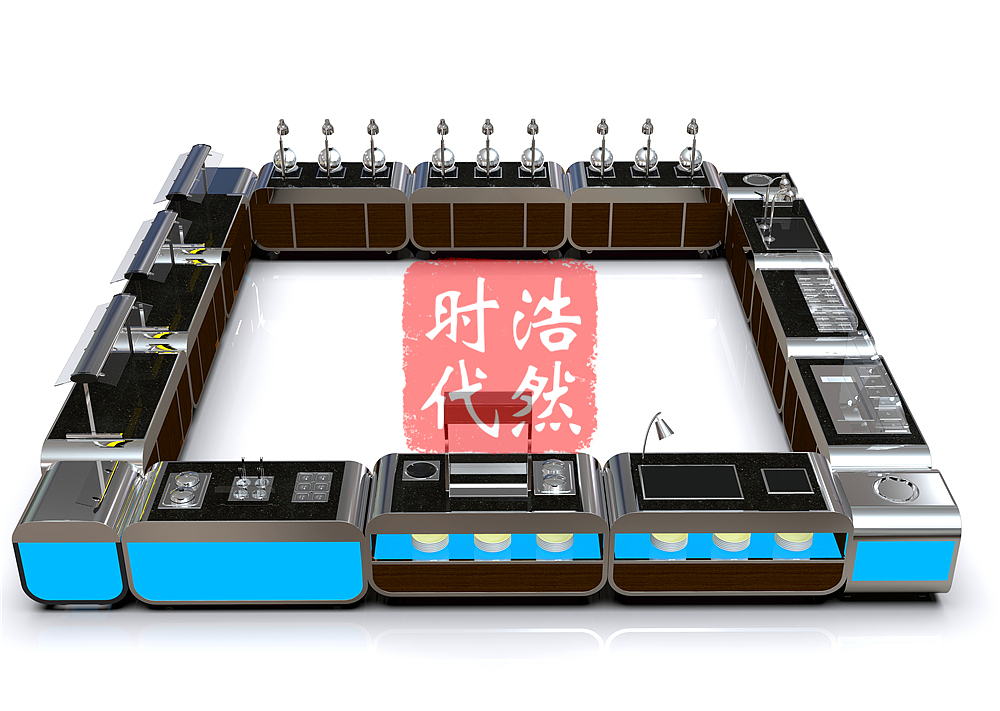 宴会厅餐厅折叠布菲台自助餐台效果图及图片