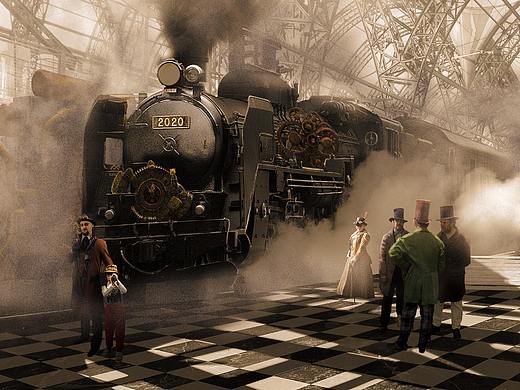 蒸汽朋克/时间列车/合成设计