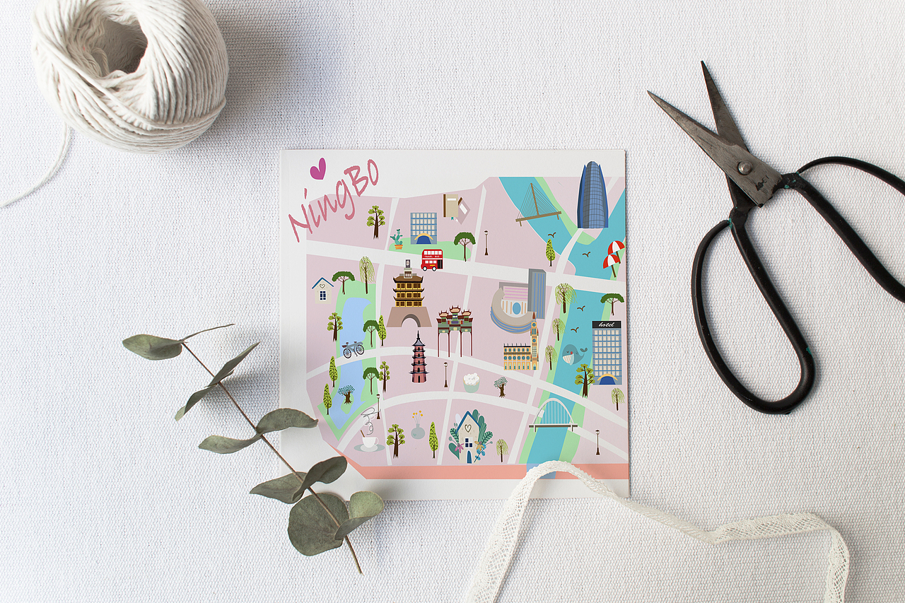 宁波手绘地图（图ZMTUzMzI0MjI4） - 创作习作 - 站酷设计师大谷谷咕噜噜原创素材 - 站酷ZCOOL