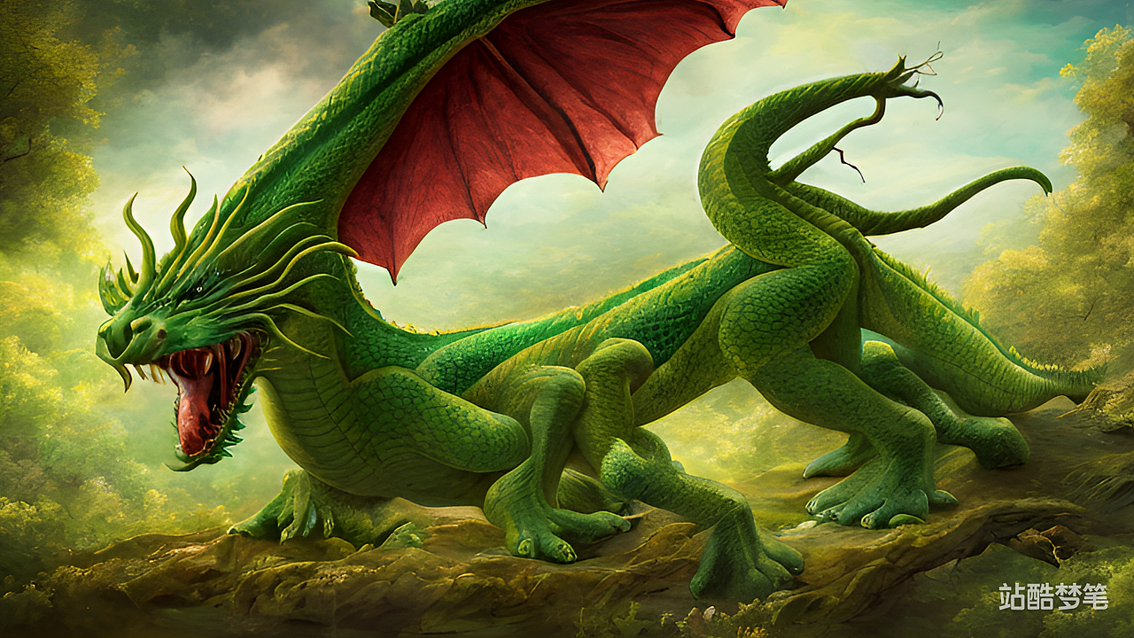 #站酷梦笔#春之神 青龙，插画（图ZMzM0NjY3NzU2） - AI作品 - 站酷设计师Z004507233原创素材 - 站酷ZCOOL