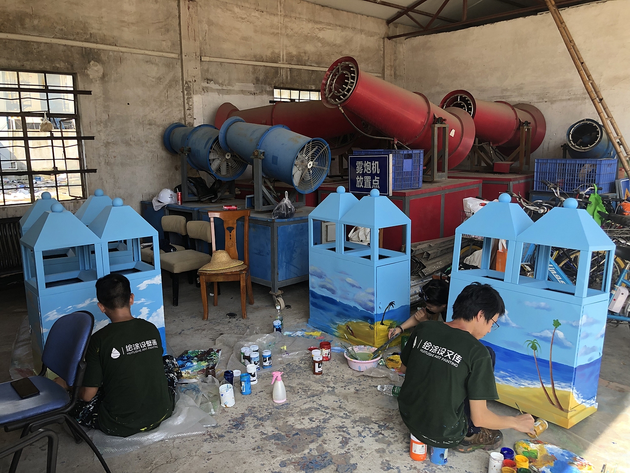 珠海垃圾桶彩绘,珠海果皮箱手绘