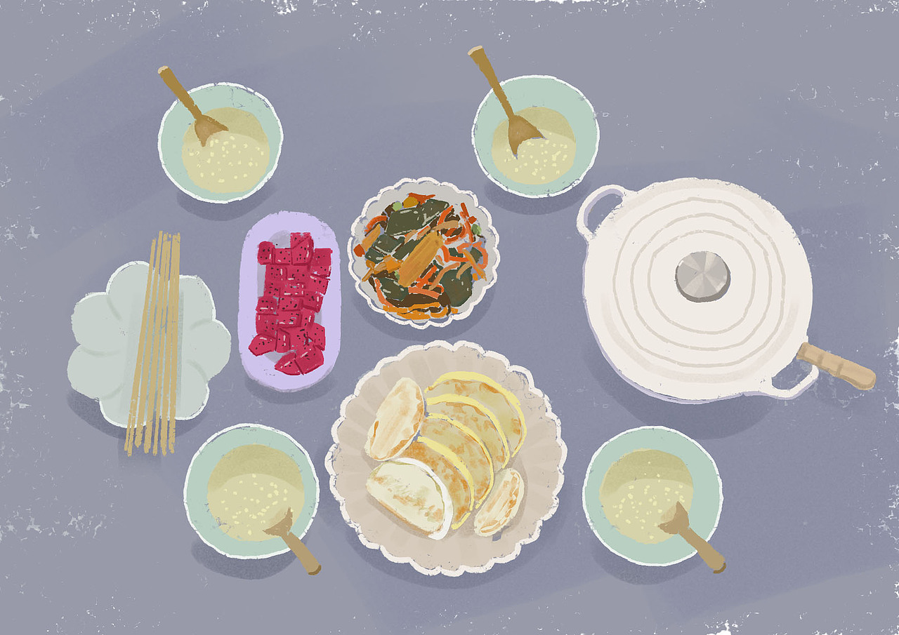 四人食（图ZODA2NTM1MTI=） - 创作习作 - 站酷设计师孔孔art原创素材 - 站酷ZCOOL