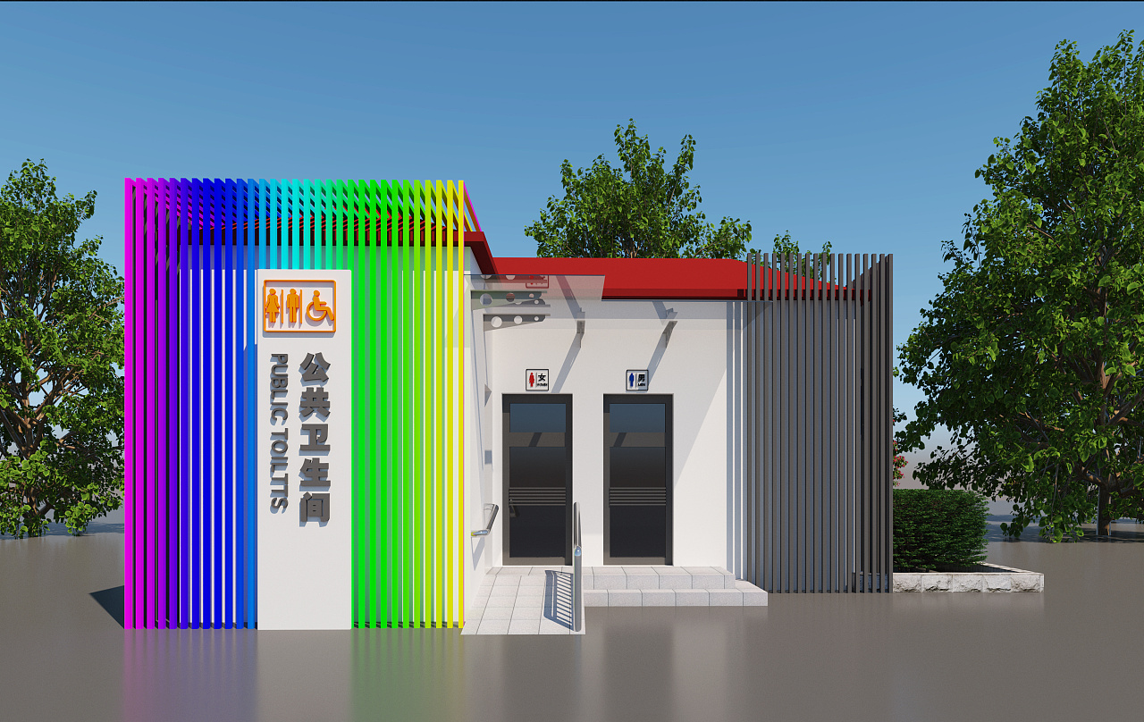 公共卫生间|三维|建筑/空间|垚垚设计 - 原创作品 - 站酷 (zcool)