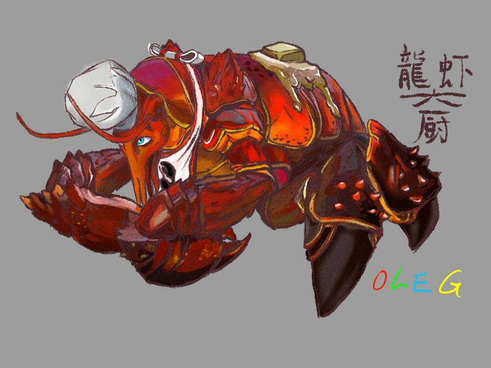 smite-凯布利（龙虾皮肤设定）同人（图ZODAwMzAwMjA=） - 游戏原画 - 站酷设计师奥列格原创素材 - 站酷ZCOOL