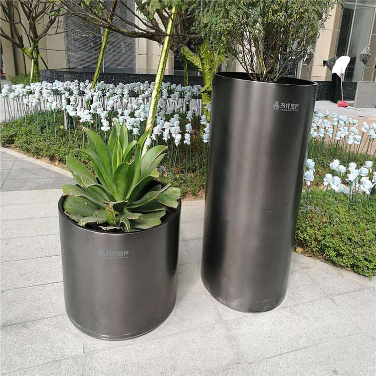 花钵不锈钢雕塑 新创意园林售楼处实用雕塑