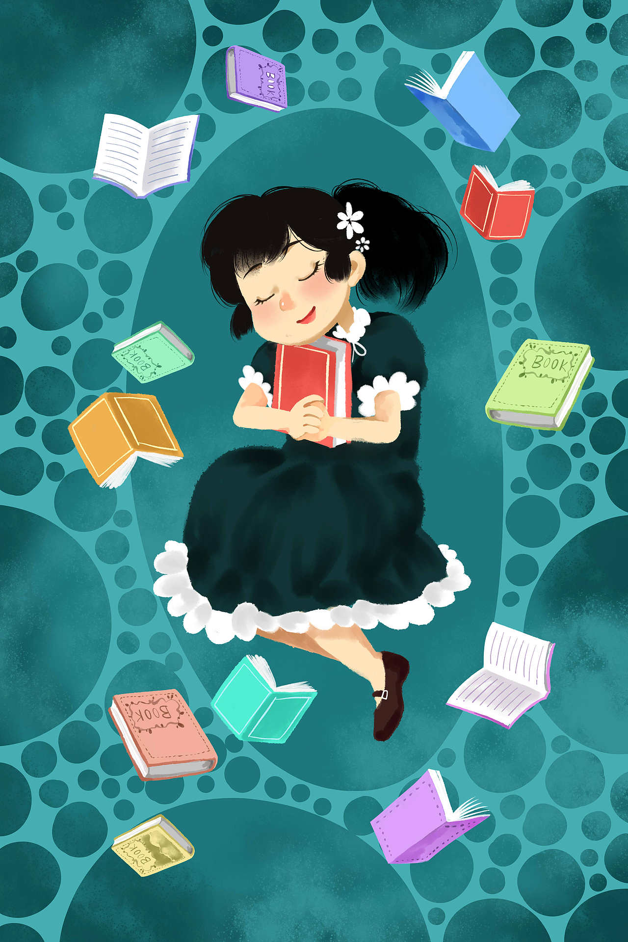 讀書手繪插畫（圖ZMTU4NTk0Nzk2） - 商業(yè)插畫 - 站酷設(shè)計師我們都是素人原創(chuàng)素材 - 站酷ZCOOL