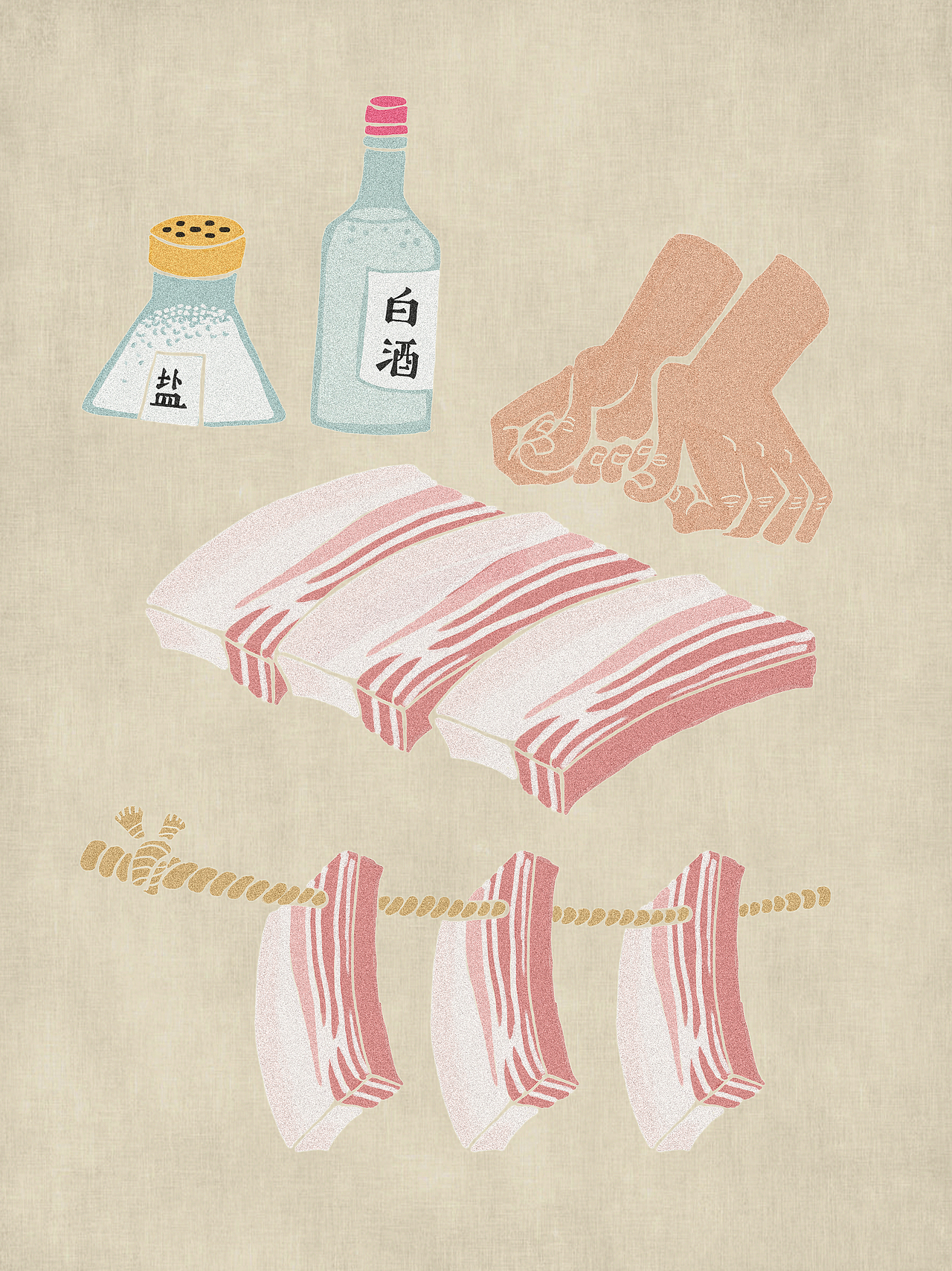 《黄小厨》系列手绘文艺风美食制作插画（图ZMTcwOTc0MjA0） - 商业插画 - 站酷设计师插画师周天天原创素材 - 站酷ZCOOL