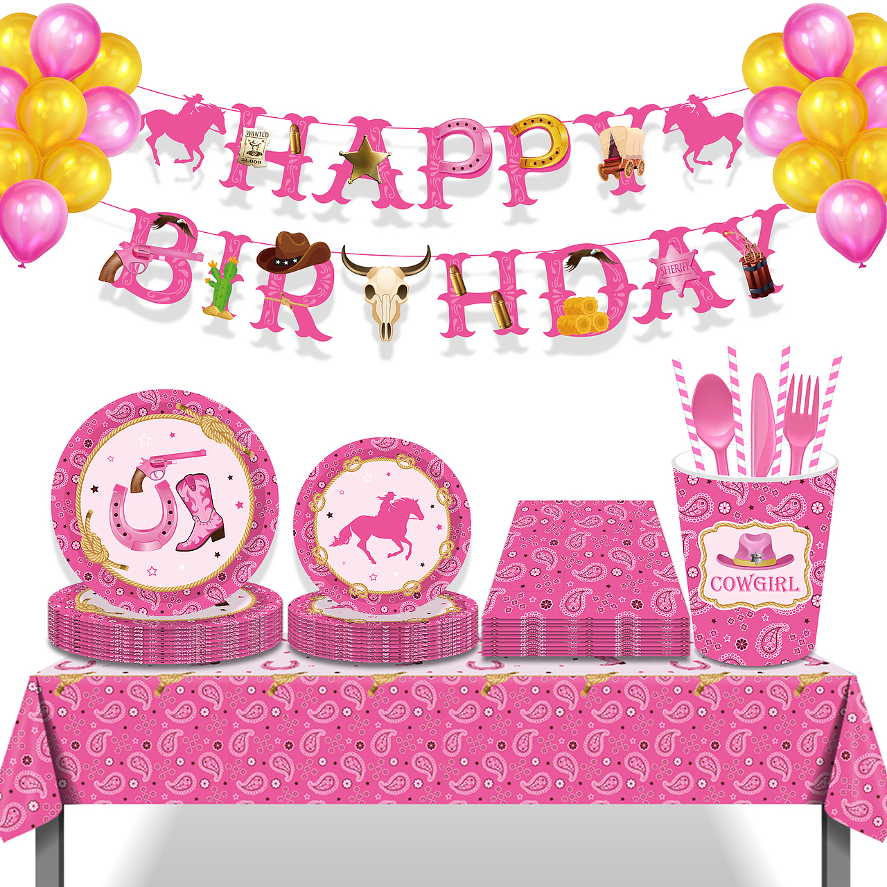 西部牛仔女孩  派对用品