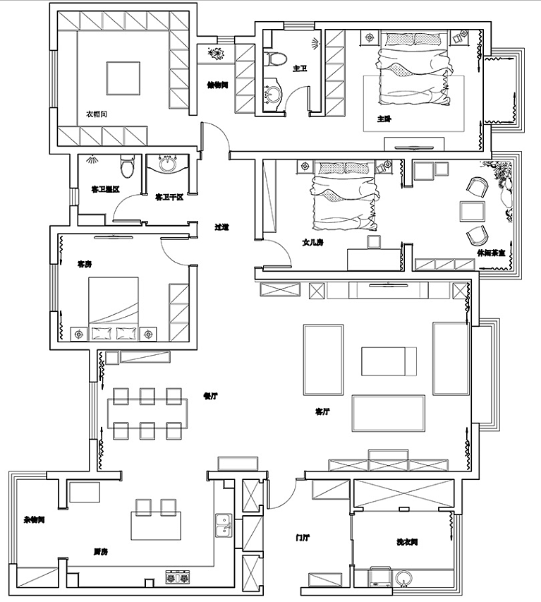 郑州北龙湖240平大平层装修 新中式风格 四室两厅（图ZMTI5MjMwOTA4） - 家装设计 - 站酷设计师美巢装饰世男原创素材 - 站酷ZCOOL