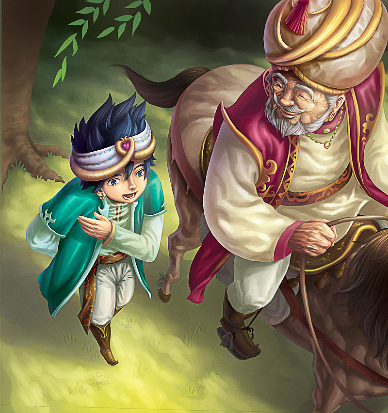 一千零一夜-辛巴达 精品图书插画