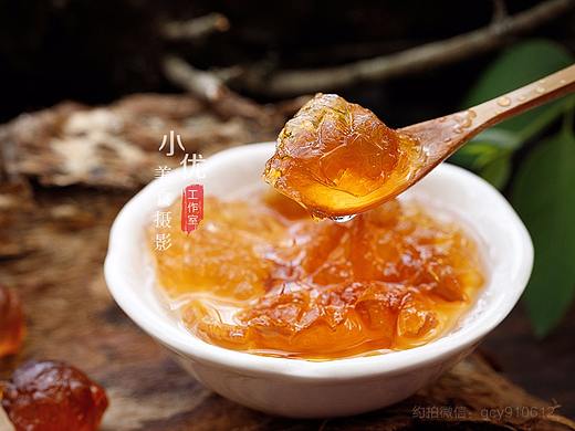 美食摄影 桃胶雪燕皂角米糖水 中国风 复古