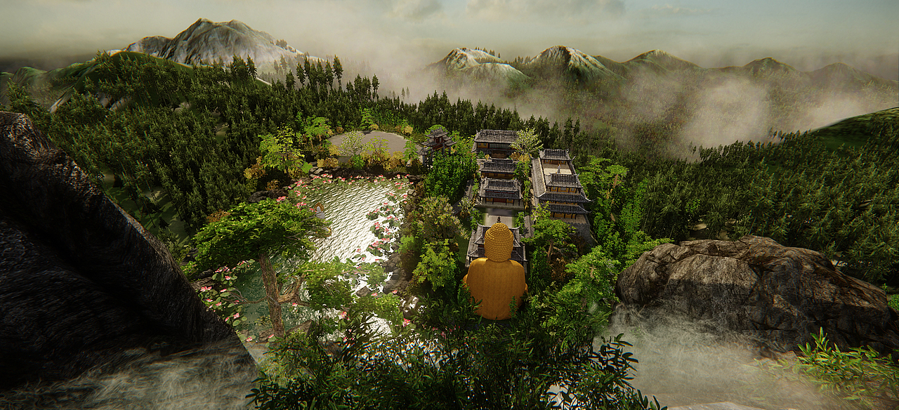 仙佛寺（图ZMTk0NjI4ODg=） - 场景 - 站酷设计师高诺科技原创素材 - 站酷ZCOOL