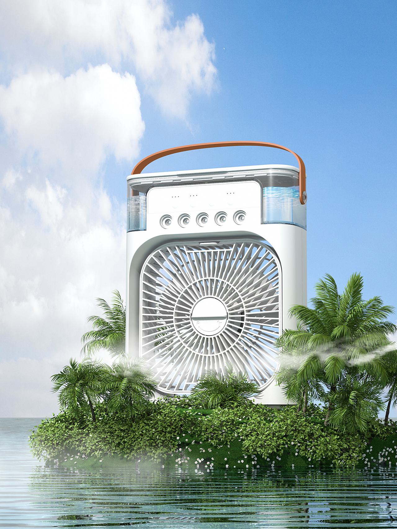 C4D小风扇场景。