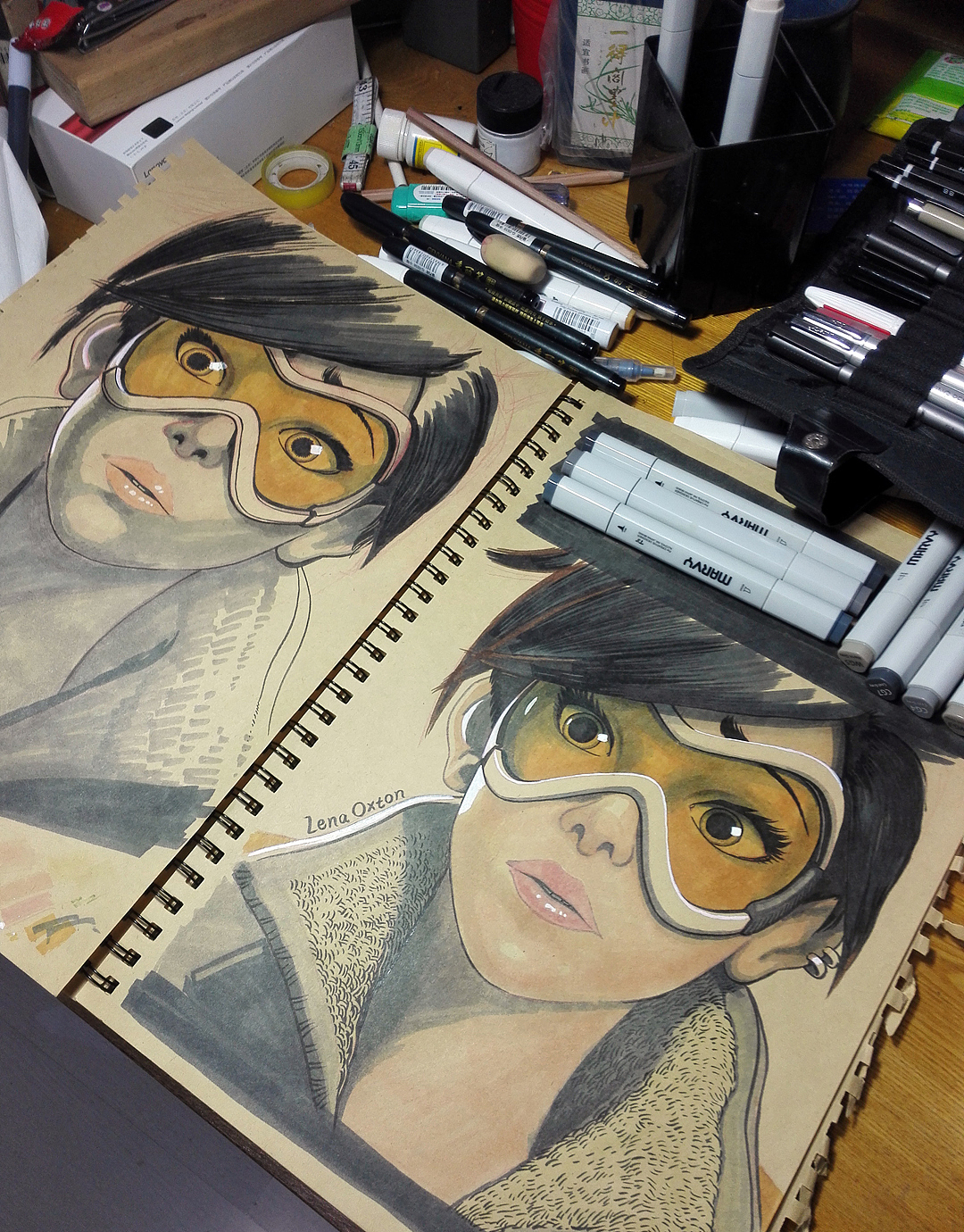 马克笔绘画习作（图ZNzAzNzgyMDg=） - 创作习作 - 站酷设计师机器人61号原创素材 - 站酷ZCOOL