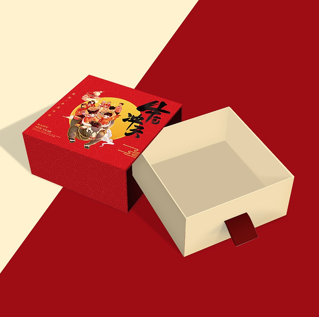 牛年包装礼盒"牛气冲天"设计