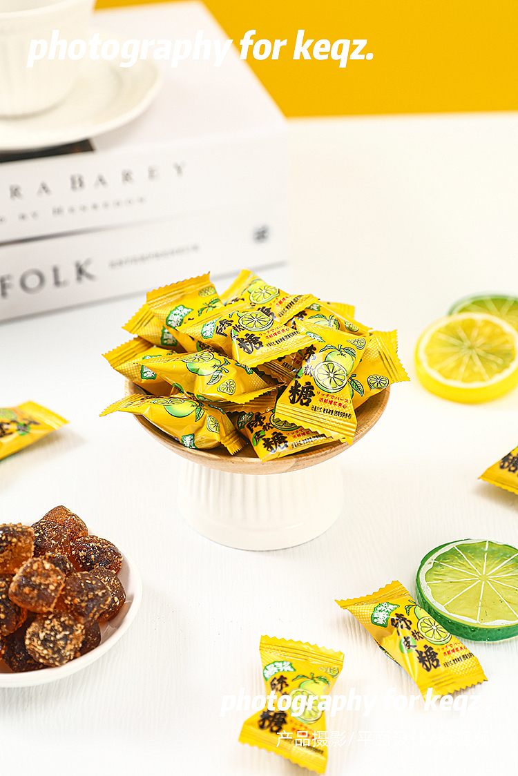网红爆款陈皮糖静物拍摄