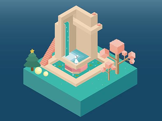 3D插画-纪念碑谷