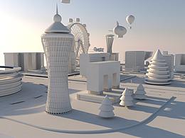 c4d—虚拟城市