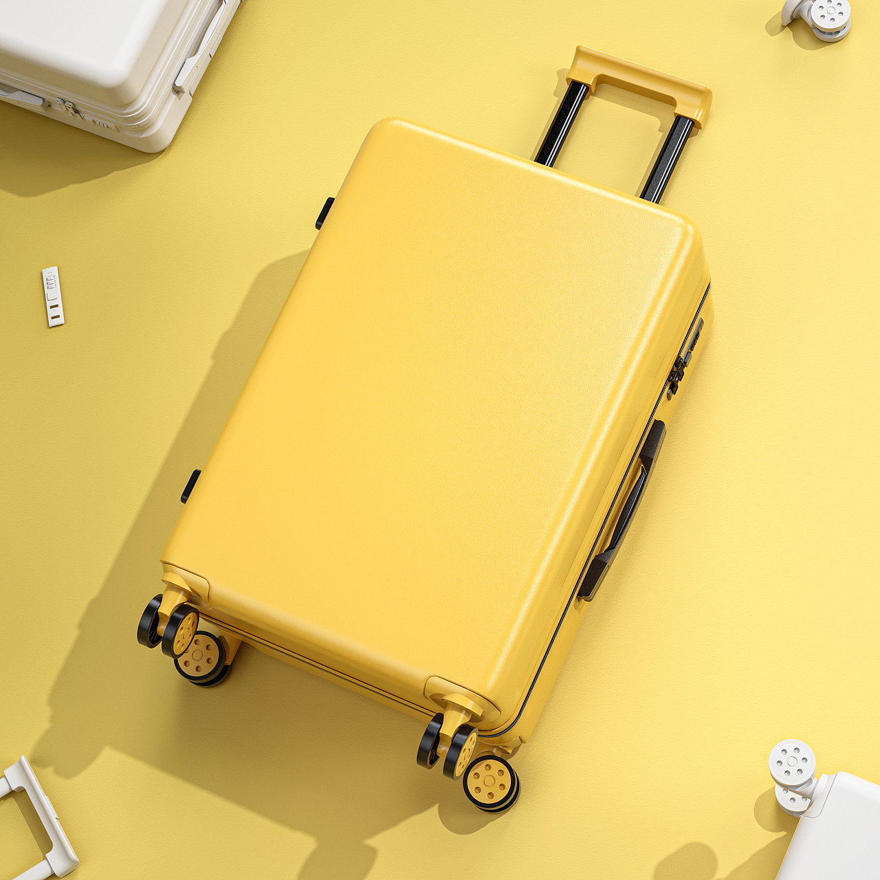 车载支架/数据线/行李箱/ 场景渲染合集