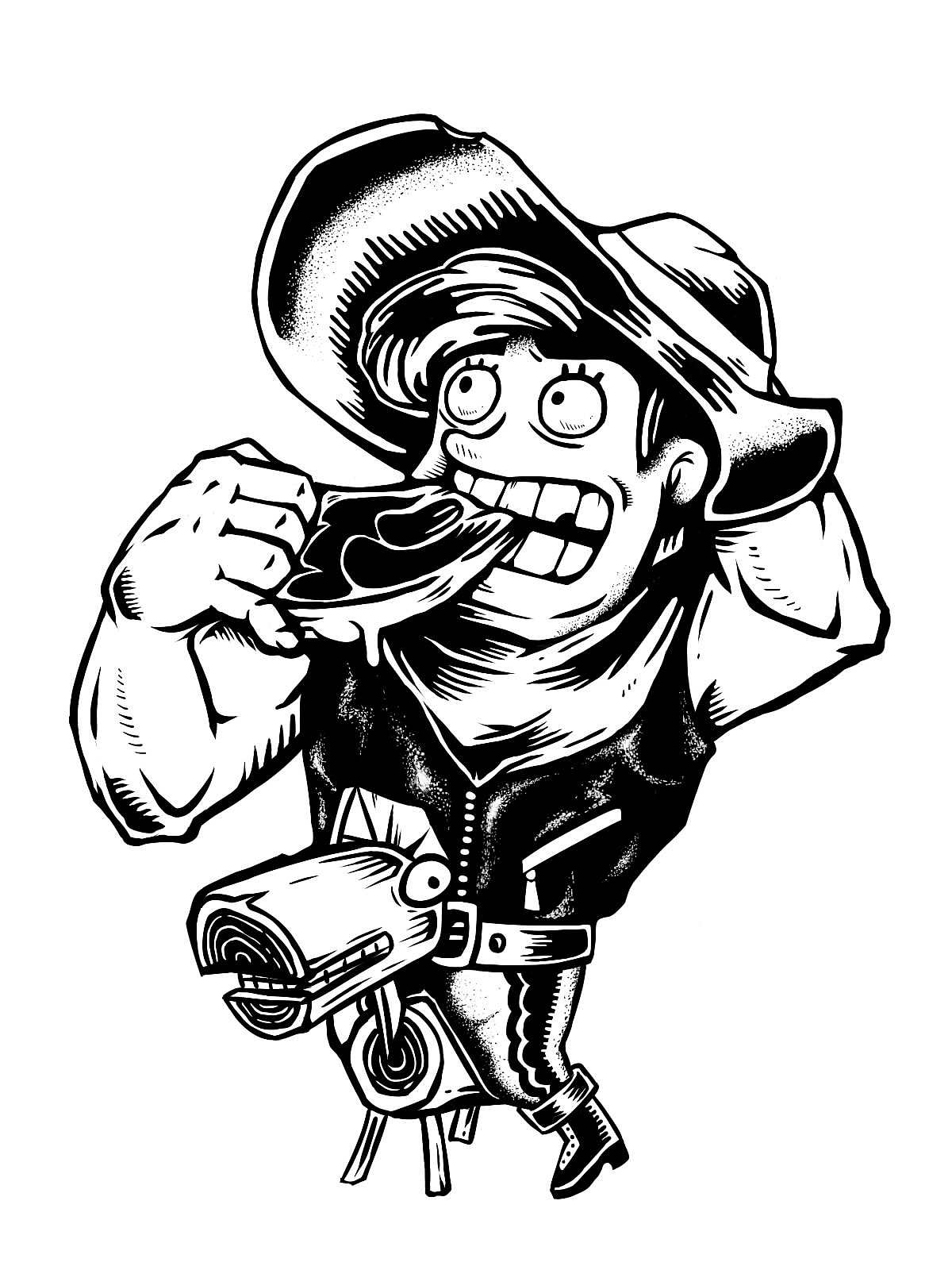 倍滋客西部牛仔_插画师一巴斯-站酷zcool