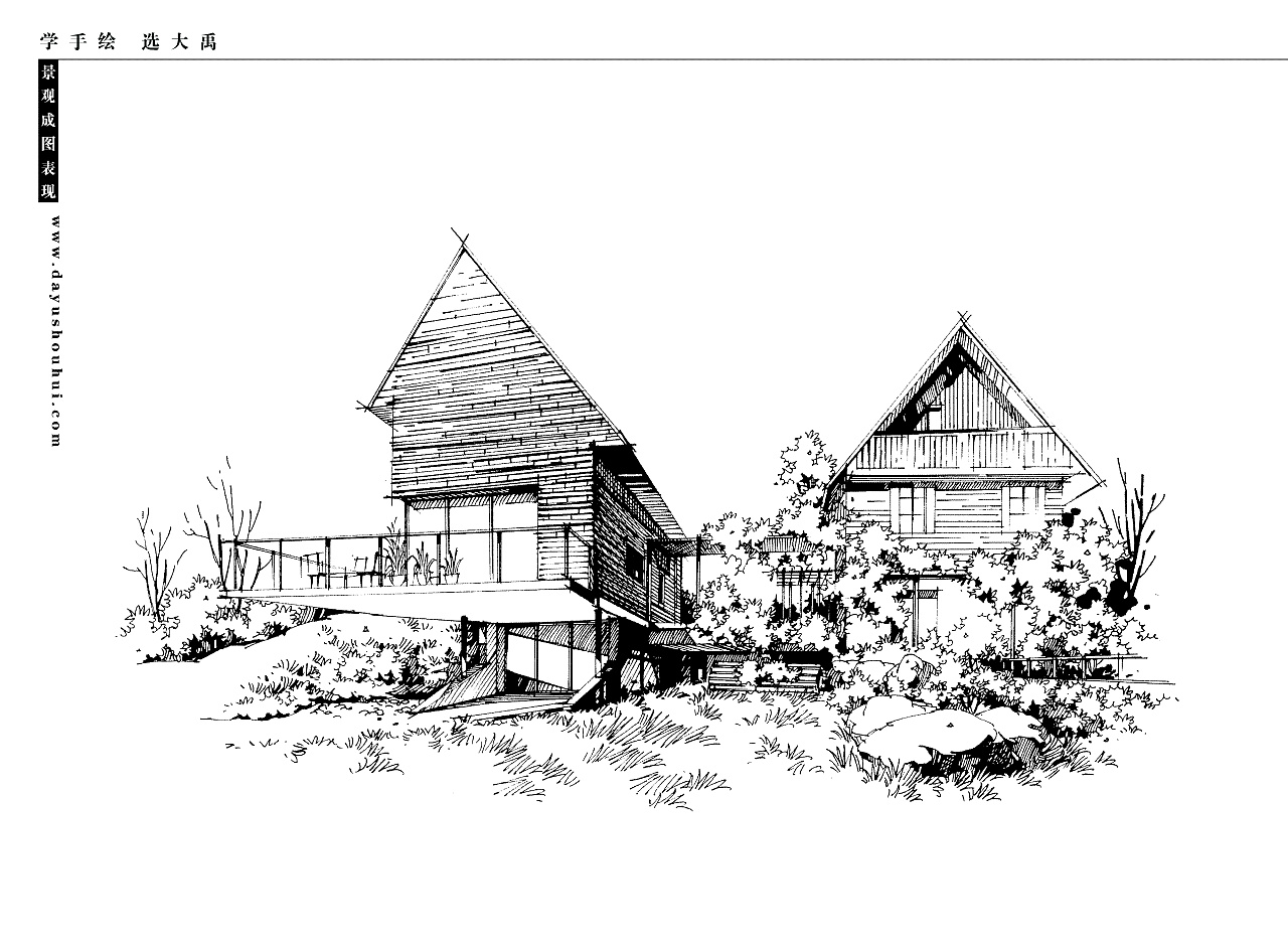 大禹手绘--景观手绘临摹(合辑2)|空间|景观设计|大禹手绘 - 原创作品