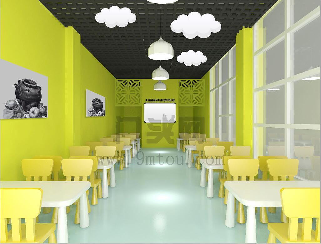 画室效果图|空间|家装设计|门头网_原创作品-站酷zcool