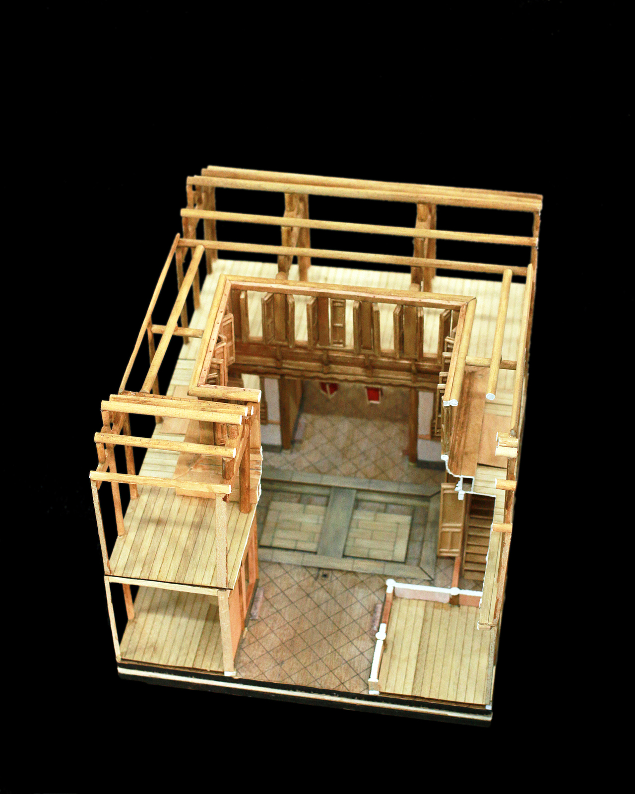 徽派古民居建筑模型