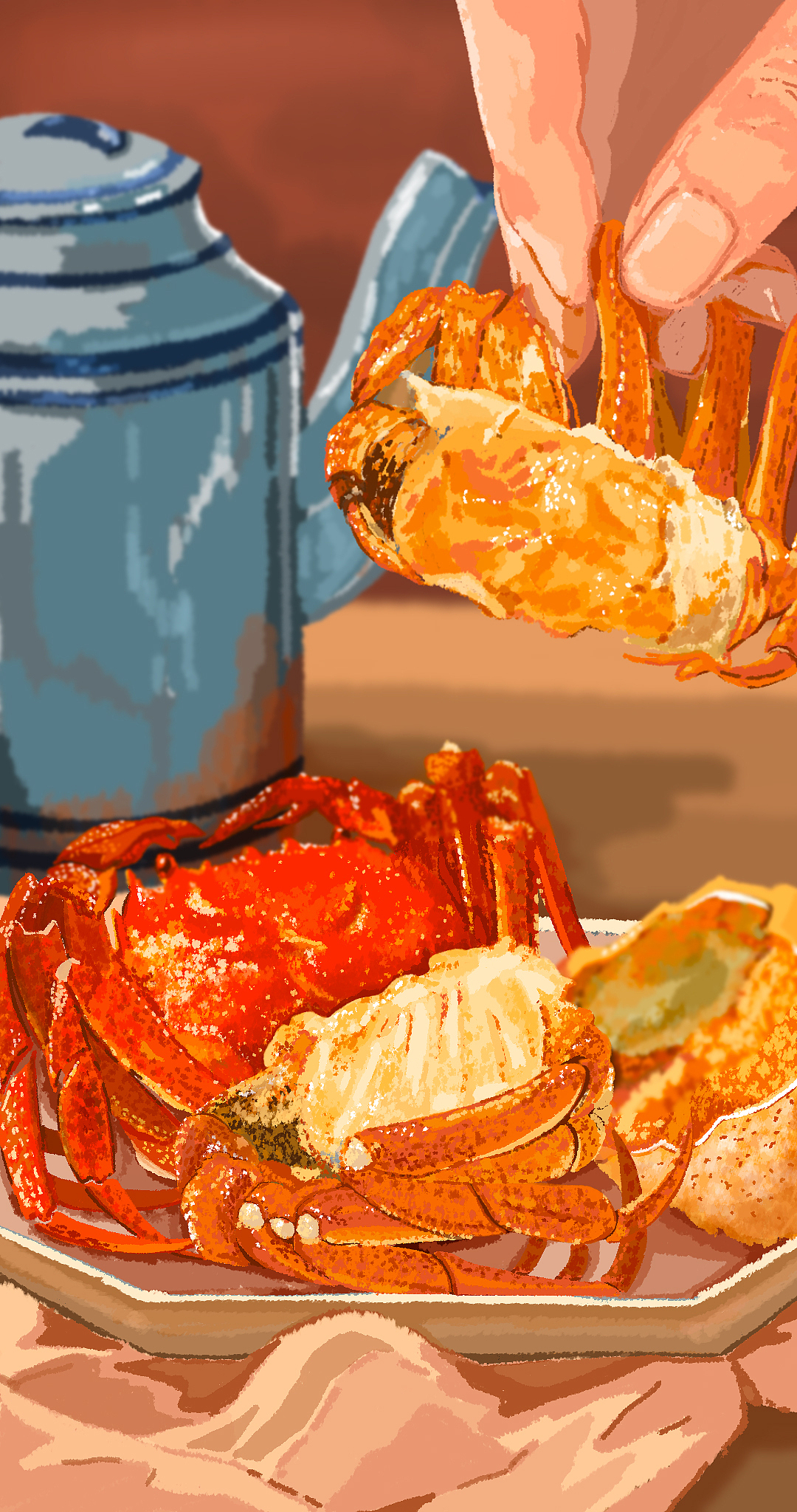 大闸蟹（图ZMTk0NTQ3MTEy） - 创作习作 - 站酷设计师茶太丸原创素材 - 站酷ZCOOL