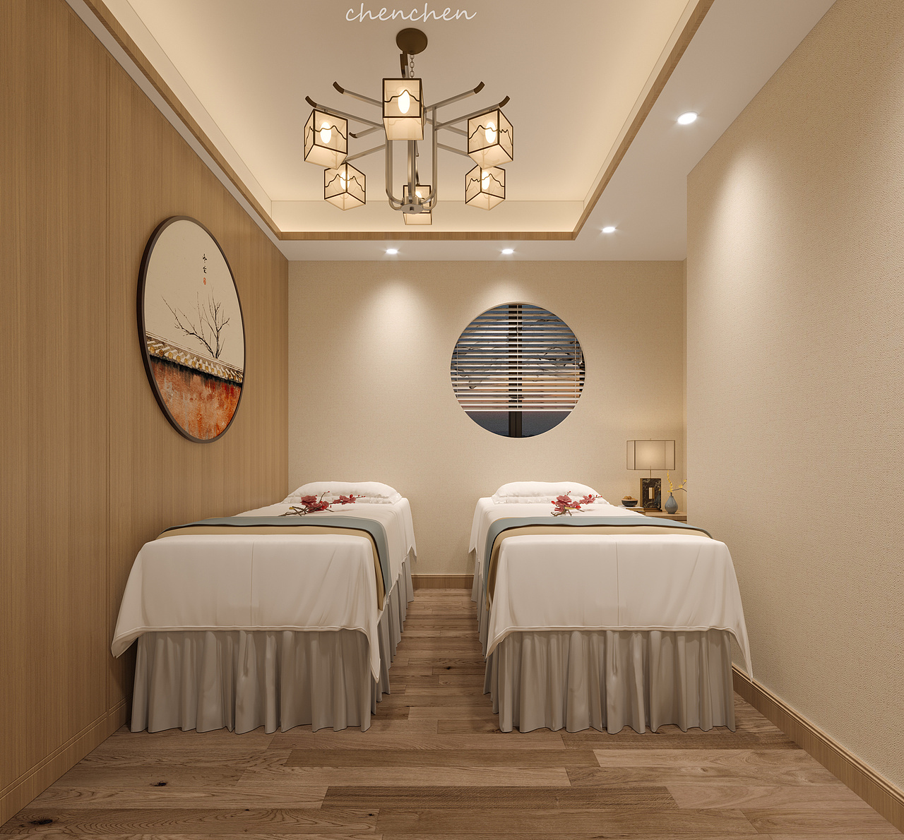 工装—原木和现代风美容养生店（图ZMjY2MDQwODAw） - 商业空间设计 - 站酷设计师陈晨晨晨晨原创素材 - 站酷ZCOOL