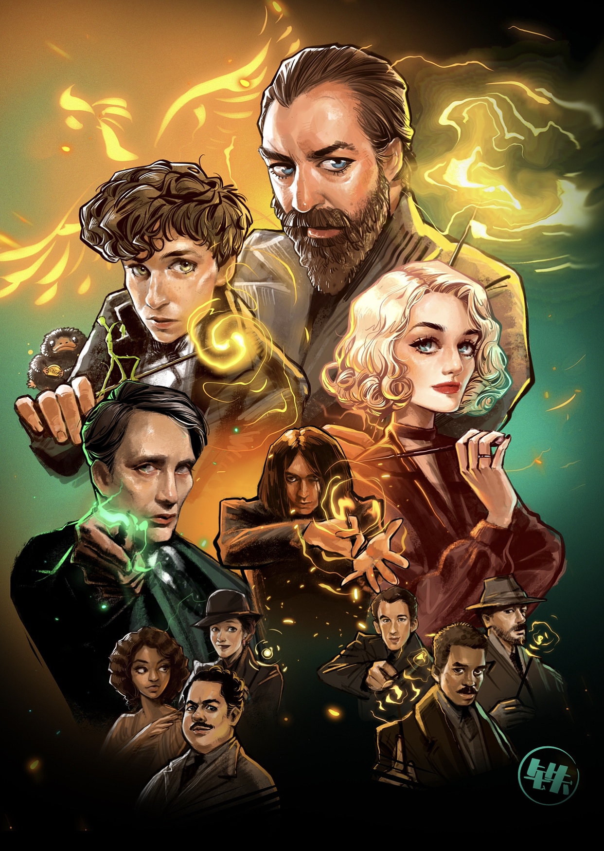 《神奇动物在哪里3》插画设计