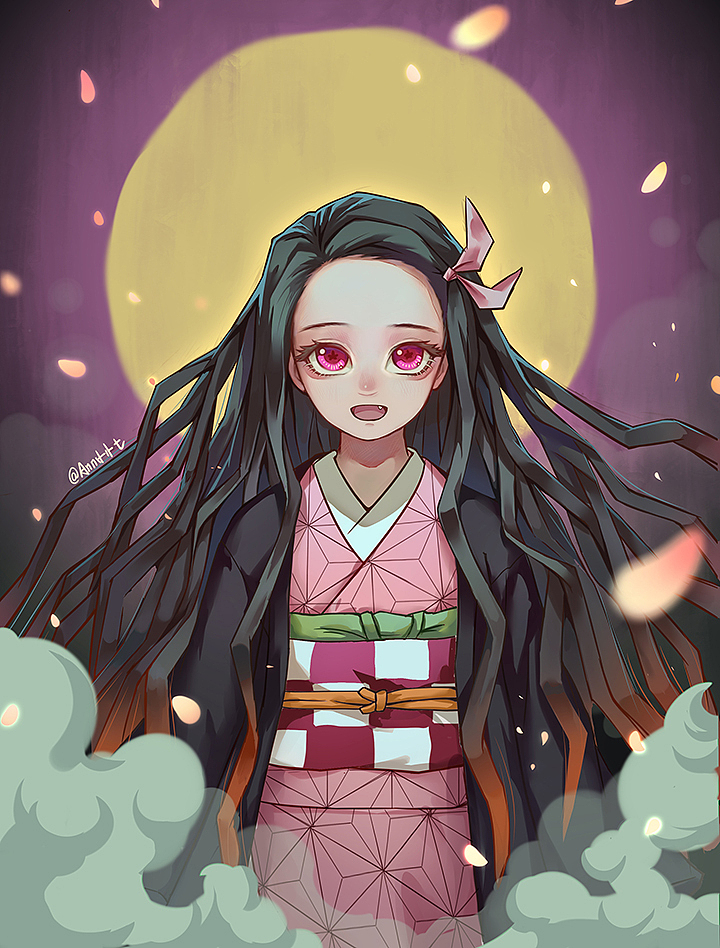 鬼灭之刃—灶门祢豆子同人图（图ZMTg1Mjk4NDc2） - 创作习作 - 站酷设计师Ann小七原创素材 - 站酷ZCOOL