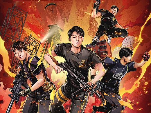 和平精英 美漫写实插画KV